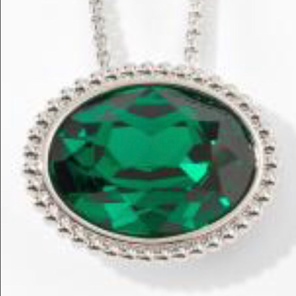 Touchstone Crystal by Swarovski FRAMEWORK emerald green necklace BNIB brilliant